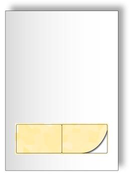 A4 mit integrierter Butterflykarte (90 g), gelb